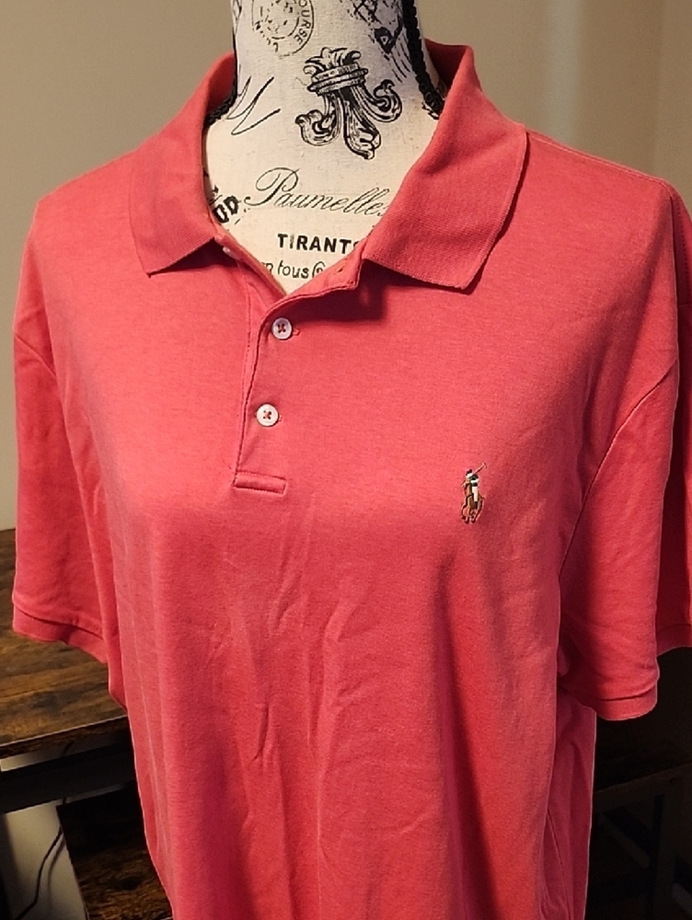 Ralph Lauren Coral Polo Shirt with Pony Logo - Picture 2 of 6